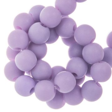 Acrylperlen Matt (8 mm) Pastel Purple (100 Stück)