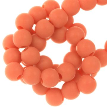 Acrylperlen Matt (6 mm) Sunset Orange (100 Stück)