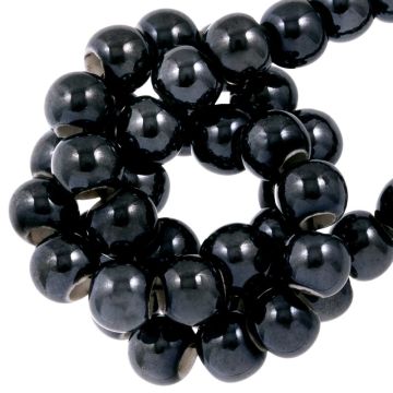 Keramikperlen Perlmutt Optik (7 x 5 mm)  Night Sky (25 Stück)