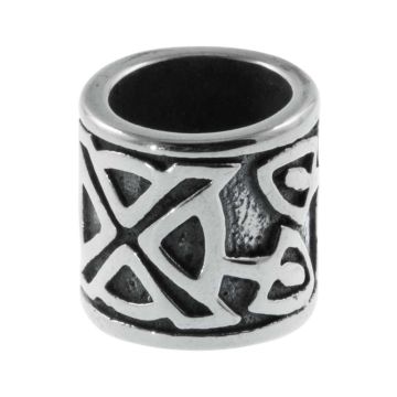 Edelstahl Perlen Großes Loch (11 x 11 mm) Altsilber (1 Stück) 