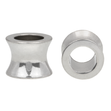 Edelstahl Perlen Großes Loch (8 x 10 mm) Altsilber (10 Stück)