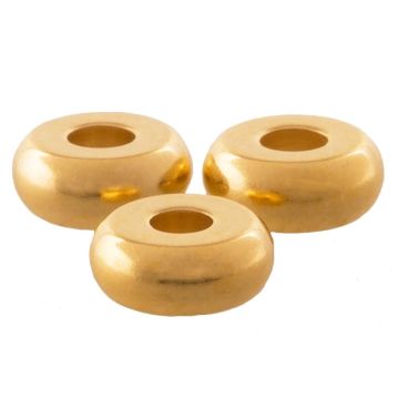 Edelstahl Spacer Perlen (5 x 2 mm) Gold (10 Stück)