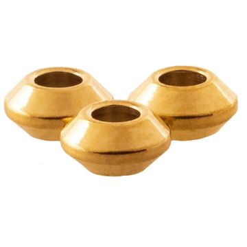 Edelstahl Perlen (4 x 2 mm) Gold (10 Stück)