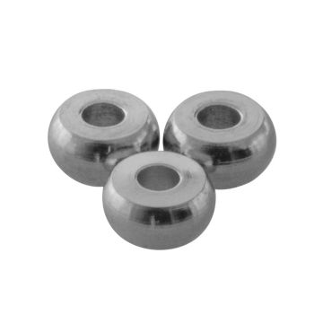 Edelstahl Perlen (4 x 2 mm) Altsilber (50 Stück)
