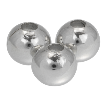 Metallperlen (6 mm) Altsilber (40 Stück)