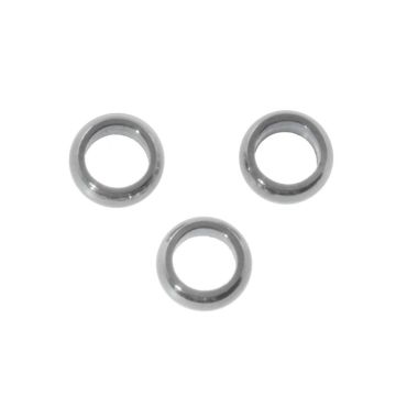 Edelstahl Spacer Perlen (3.5 x 1.3 mm) Altsilber (50 Stück)