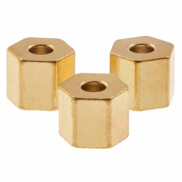 Edelstahl Perlen (4.5 x 4 mm) Gold (10 Stück)