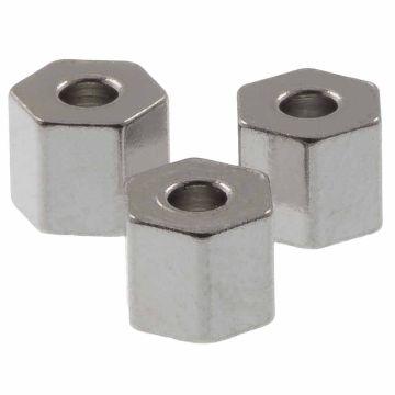 Edelstahl Perlen (4.5 x 4 mm) Altsilber (10 Stück)