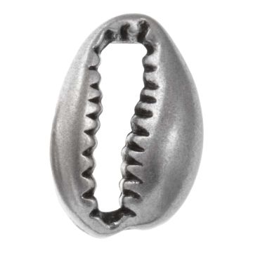 Kauri Muschelperlen (17 x 12 x 5.5 mm) Altsilber (2 Stück)