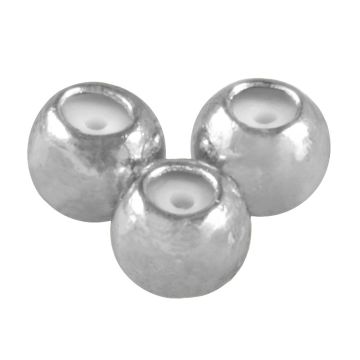 Metall Perlen Innen Silikon (3 x 2.5 mm / Innenmaß 0.6 mm) Altsilber (5 Stück) 