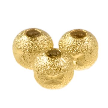 Metallperlen (4 x 3.5 mm) 24K Gold Plated (25 Stück)