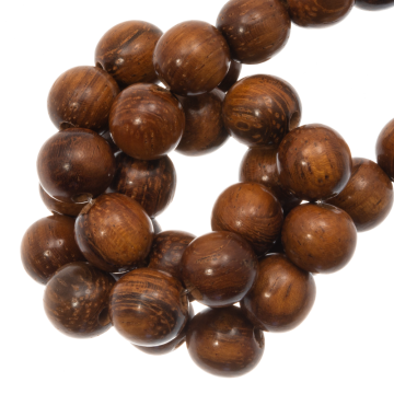 Runde Holzperlen natur farben 