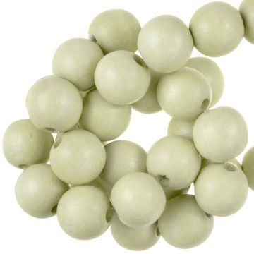 Holzperlen Vintage Look (12 mm) Pastel Green (70 Stück)