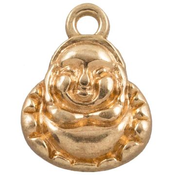 Charm Buddha (15 x 11 x 2.5 mm) Gold (25 Stück)