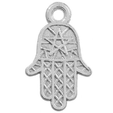 Charm Hamsa (16 x 10 x 1.3 mm) Altsilber (25 Stück)