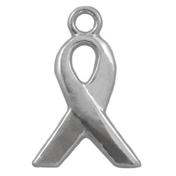 Charm Schleife (14 x 9 mm) Altsilber (25 Stück)
