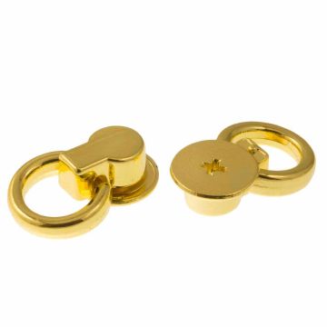 Handyhülle Niete mit Ring (18.5 x 11.5 mm) Gold (2 Stück)