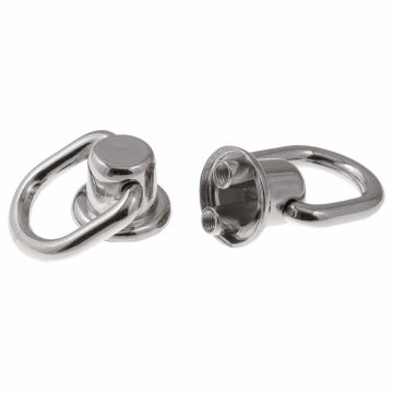 Handyhülle Niete mit Ring (18.5 x 11.5 mm) Altsilber (1 Stück)