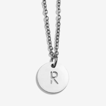 Edelstahl Kette Buchstabe R (45 cm) Altsilber (1 Stück)