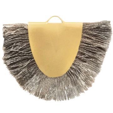 Quasten (28 x 35 x 3 mm) Tan / Gold (2 Stück)