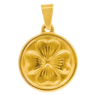 Edelstahl Pendant Kleeblatt (27.5 X 18 X 3 mm) Gold (1 Stück)