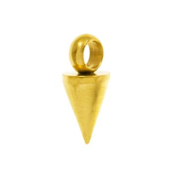 Edelstahl Charm Kegel (6.5 x 3 mm) Gold (4 Stück)