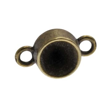 Schmuckverbinder Fassung Chaton SS39 (8mm) Bronze (5 Stück)