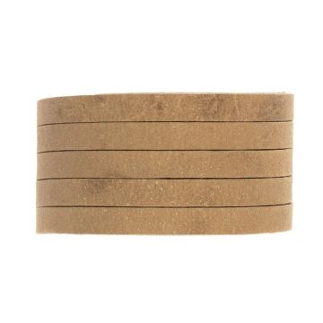 Lederband Breit (5 x 2 mm) Natural Dye Light Brown (1 Meter)