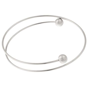 Armreif DIY - Edelstahl (7 cm) Altsilber (1 Stück)