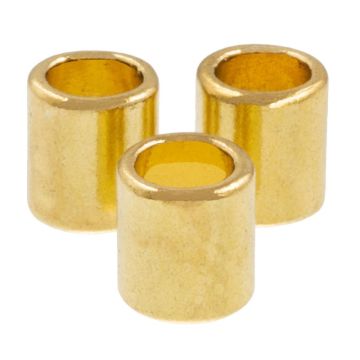 Tibetische Metallperlen Großes Loch (9 x 8 mm) Gold (10 Stück) 