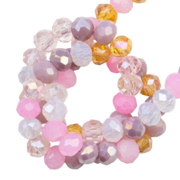 Facettperlen Rondell (3 x 2.5 mm) Pink Lavender (150 Stück)