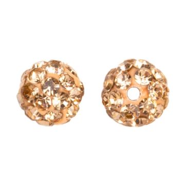 Shamballa Perlen (8 mm) Light Peach (5 Stück)