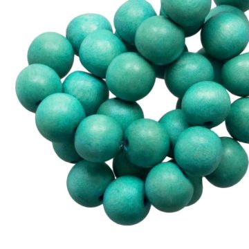 Holzperlen Vintage Look (10 mm) Turquoise (80 Stück)