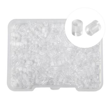 Ohrring Stopper Verschluss (3 x 3 mm) Transparent (500 Stück)