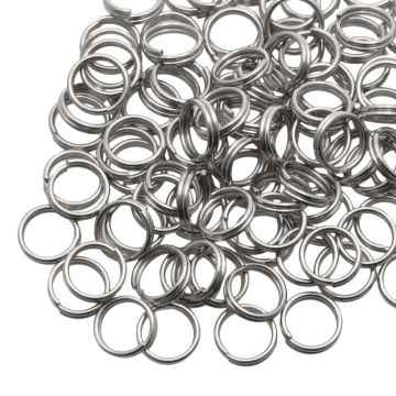 Spaltringe (6 x 1.2 mm) Altsilber (100 Stück)