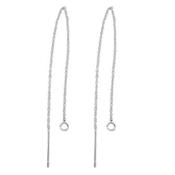 Durchzieher Ohrringe (105 mm) Altsilber (2 Stück)