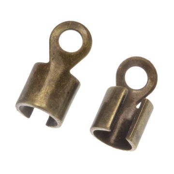 Kordelklemme (9.5 x 5 mm) Bronze (10 Stück)