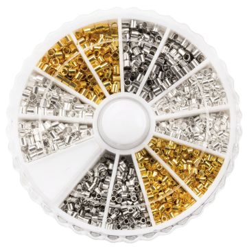 Sortierkasten - Quetschperlen (Innenmass 1 - 1.5 mm) Mix Color