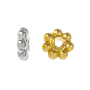 Tibetische Spacer Perlen (4 x 1.5 mm) Mix Color (400 Stück)