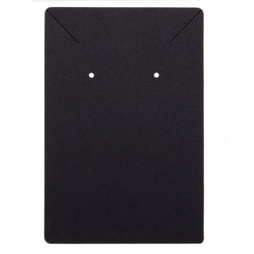 Schmuckkarten Ohrringe, Halskette (6 x 9 cm) Black (5 Stück)