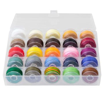 Sortierkasten - Wachsschnur Polyester (0.30 mm) Mix Color (25 x 16 Meter)