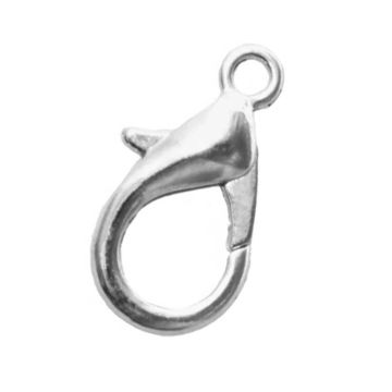 Karabinerverschluss (18 x 9 mm) Altsilber (10 Stück)