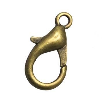Karabinerverschluss (18 x 9 mm) Bronze (10 Stück)