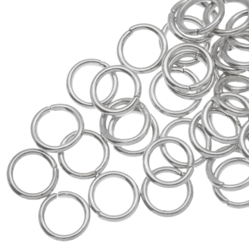 Biegeringe (8 x 1.2 mm) Altsilber (50 Stück) 