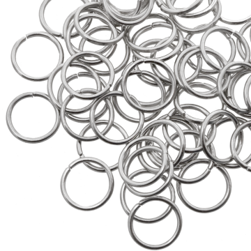 Biegeringe (10 x 1 mm) Altsilber (50 Stück) 