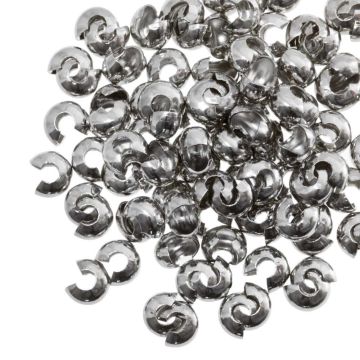 Kaschierperlen (5 mm) Altsilber (25 Stück)