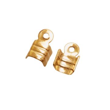 Kordelklemme (6 x 3.5 mm) Gold (25 Stück)