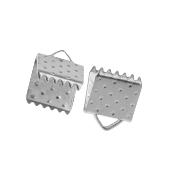 Bandklemme (7.5 x 6 mm) Altsilber (20 Stück)