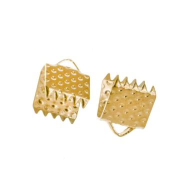 Bandklemme (7.5 x 6 mm) Gold (20 Stück)
