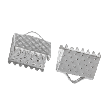 Bandklemme (8 mm) Altsilber (20 Stück)